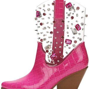 Cape Robbin Chriena Hot Pink Studded Ankle Boots | Size 11 | NIB